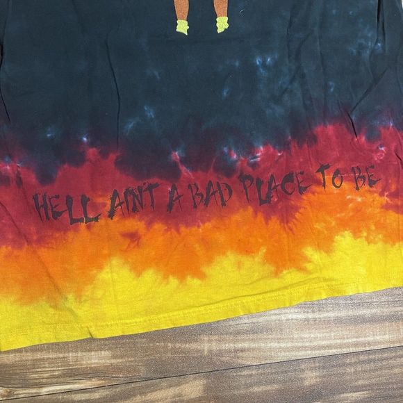 Vintage Liquid Blue ACDC Highway To Hell Tie Dye T-Shirt Men’s Size Large RARE - Picture 11 of 11